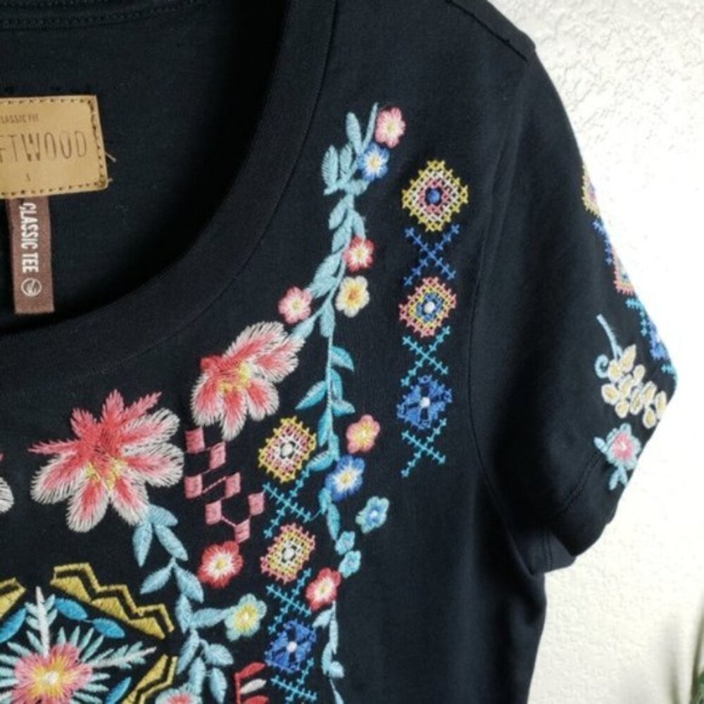Driftwood Sundance Embroidered Bohemian 'Classic Tee' size S Resortwear Festival - Picture 6 of 13